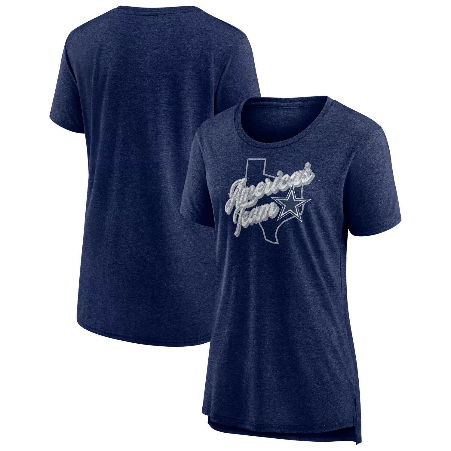 

Женская футболка Fanatics с логотипом Heather Navy Dallas Cowboys Hometown First Down Fanatics