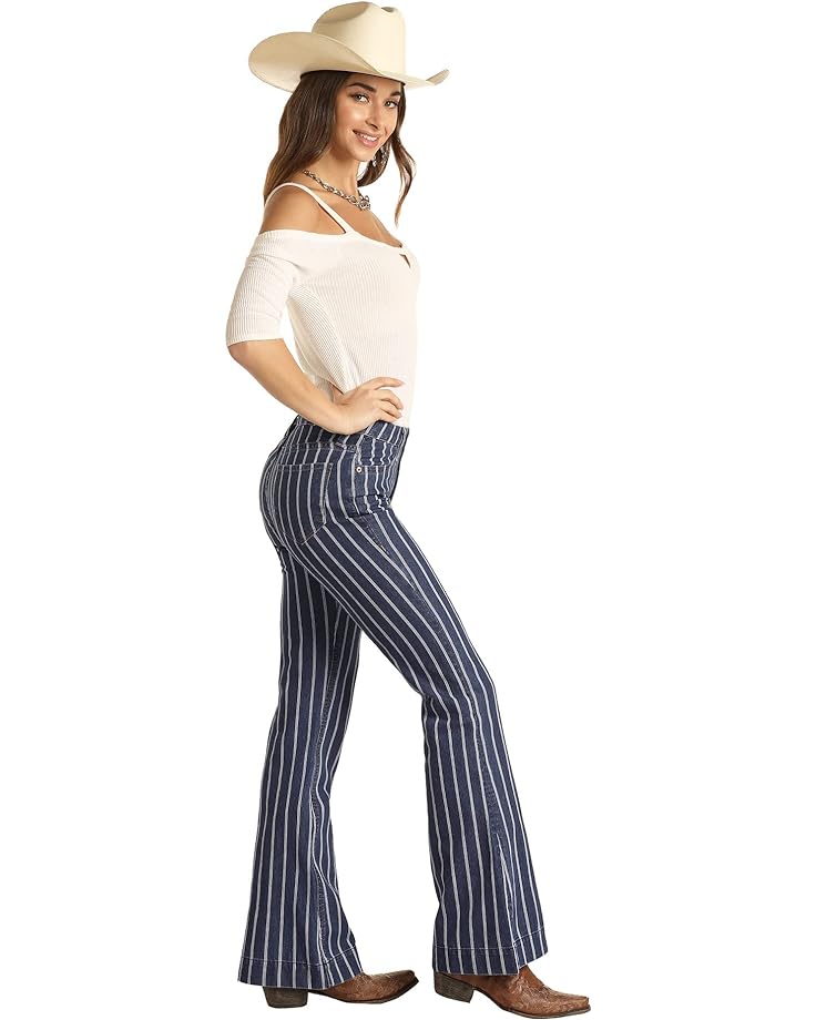 Джинсы Rock and Roll Cowgirl High-Rise Trousers in Royal W8H3525, цвет Royal