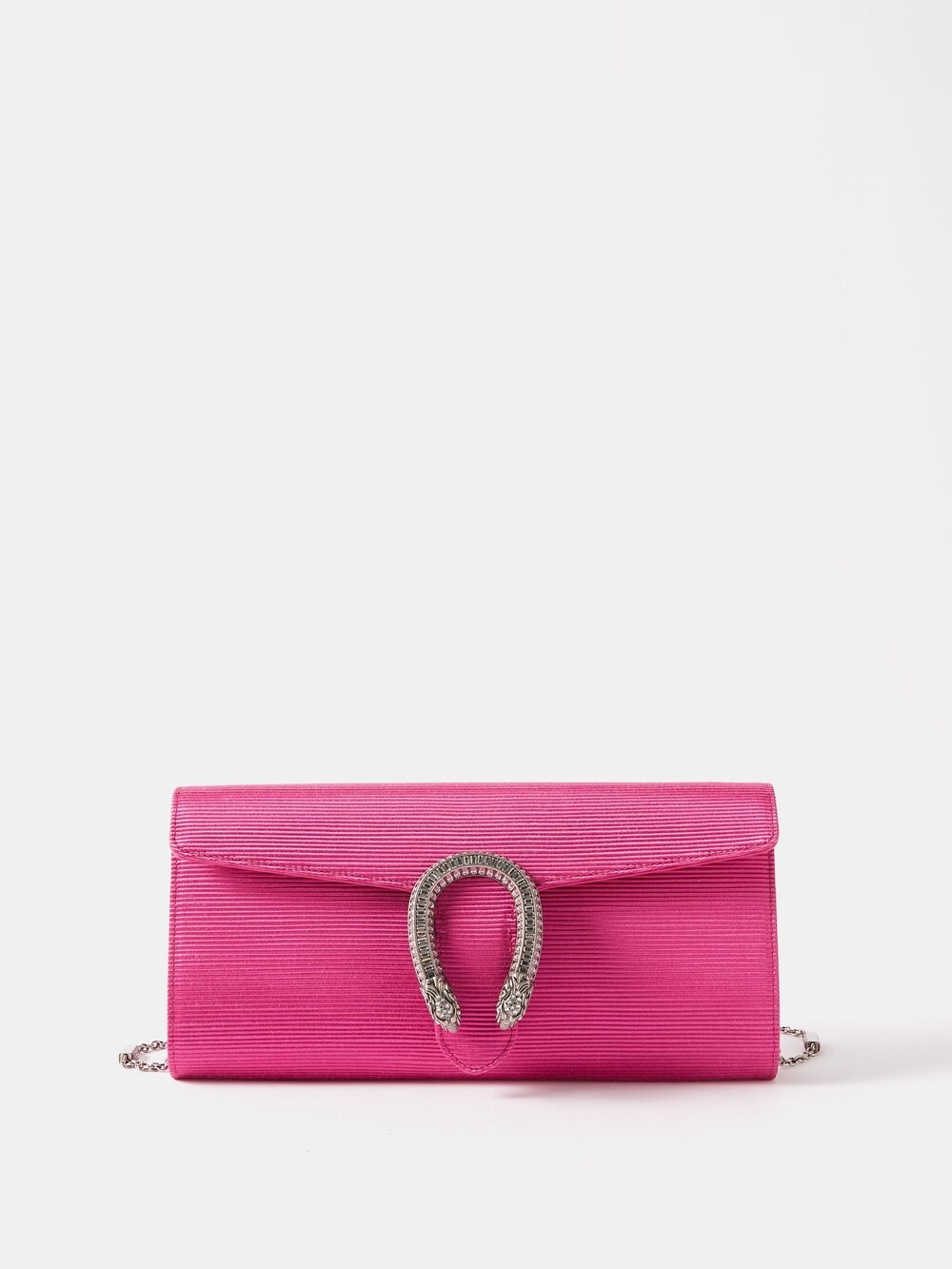 

Клатч dionysus из грогрена и атласа Gucci, розовый