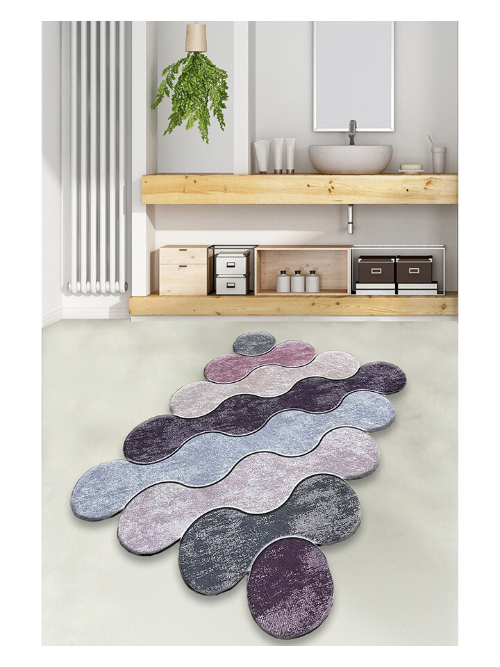

Коврик для ванной Colorful Cotton Circle, цвет Lila/Grau