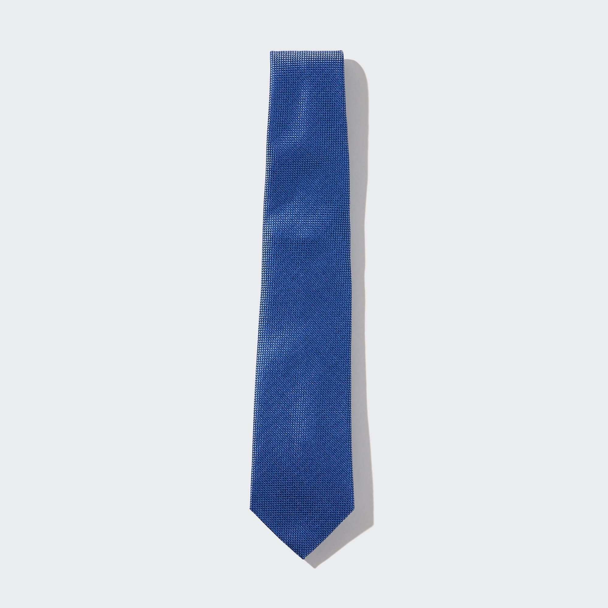 цена Галстук Uniqlo мужской шелковый, светлый синий