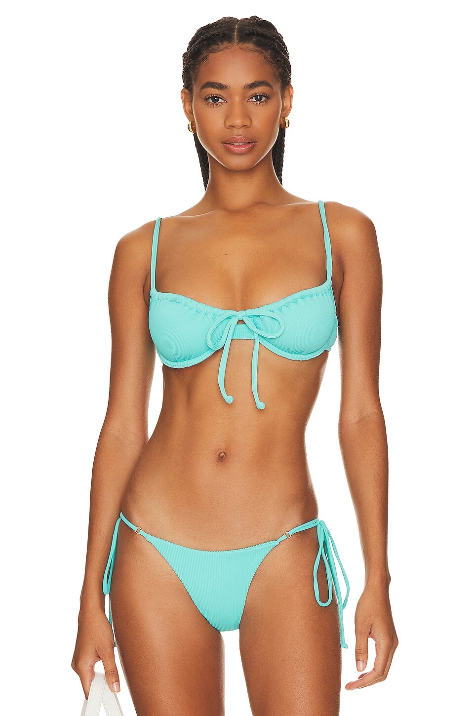 

Топ бикини Kulani Kinis Ruched Underwire, цвет Aquaelle Ribbed