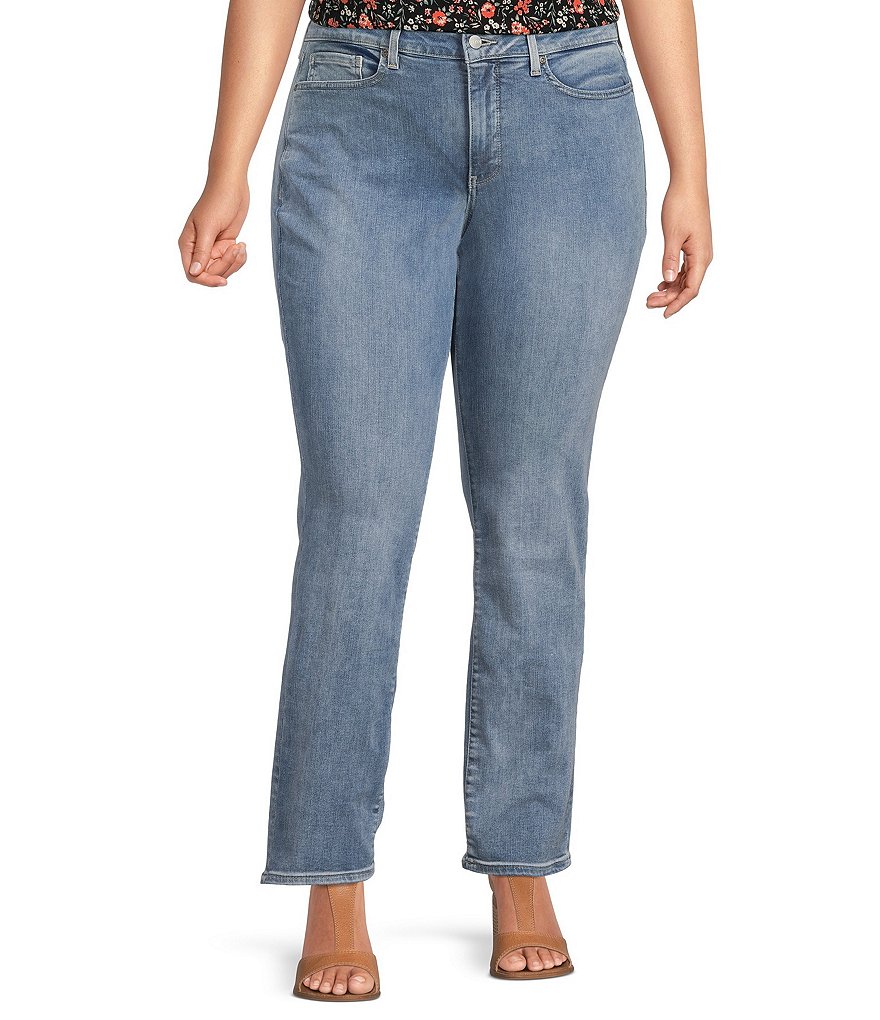 Прямые джинсовые джинсы Мэрилин больших размеров NYDJ, синий