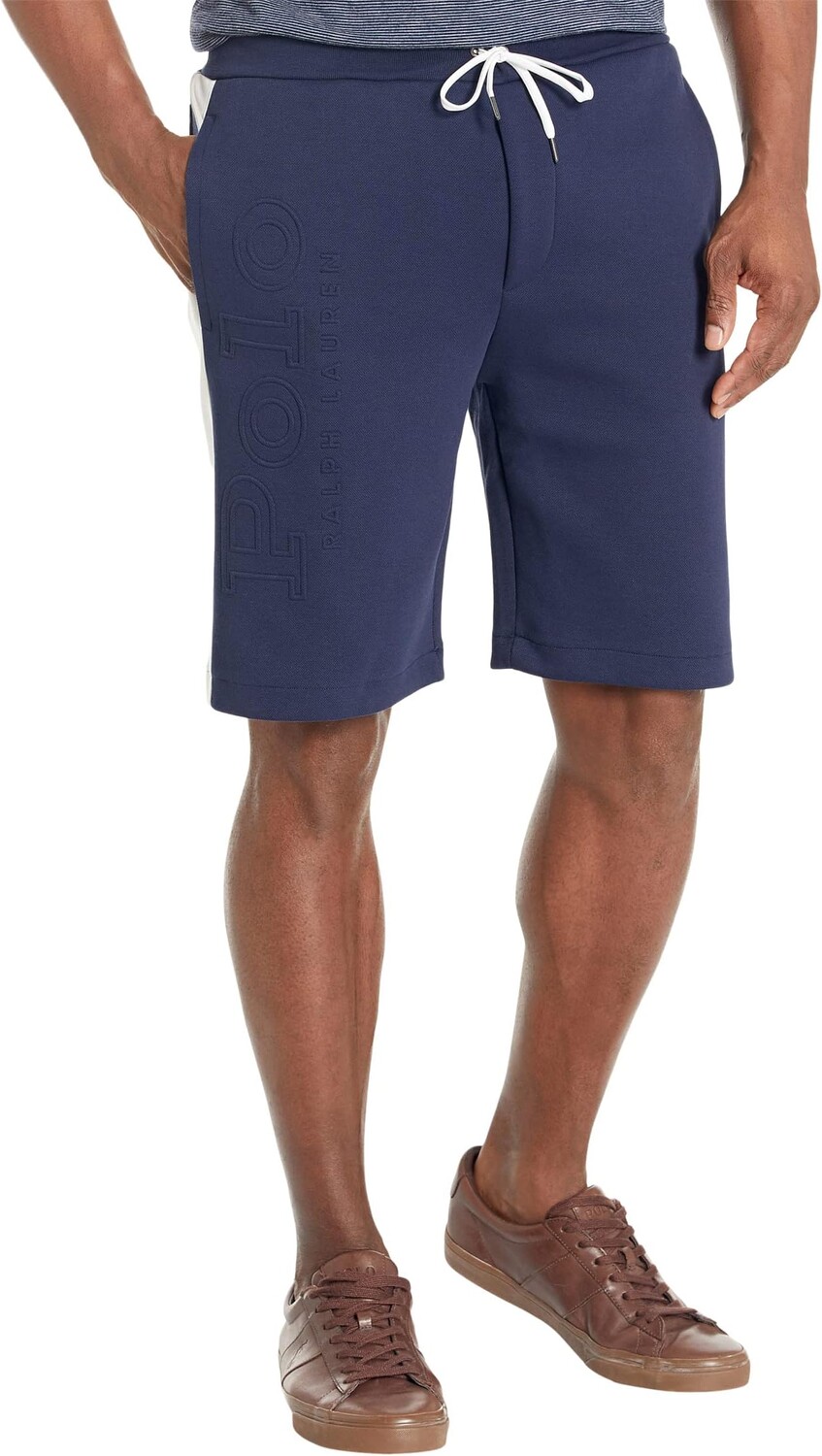 

Шорты двойной вязки с логотипом шириной 9,5 дюйма Polo Ralph Lauren, темно-синий