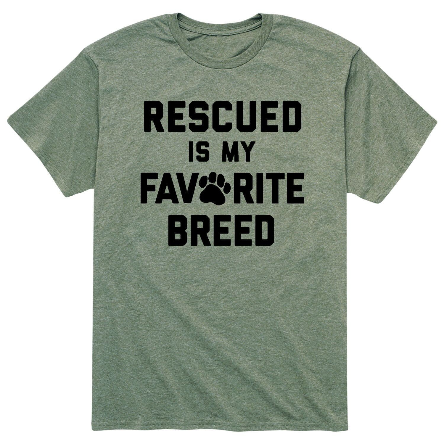 

Мужская футболка Rescued Favorite Breed Licensed Character