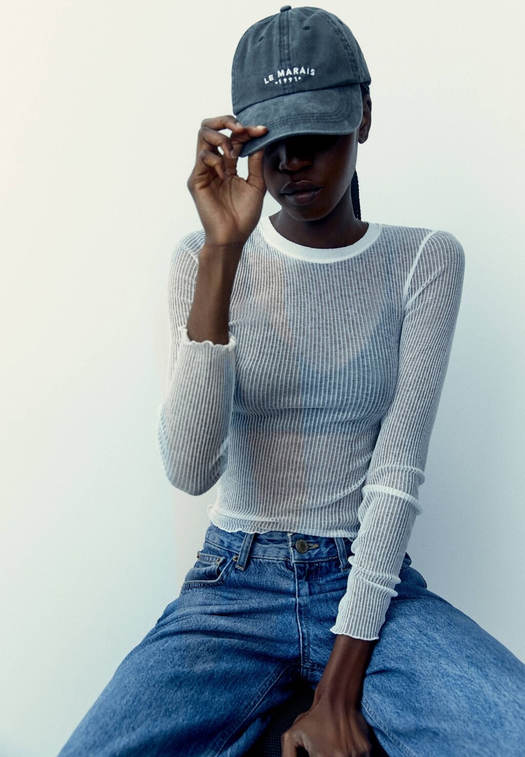

Бейсболка PULL&BEAR, темно-серый