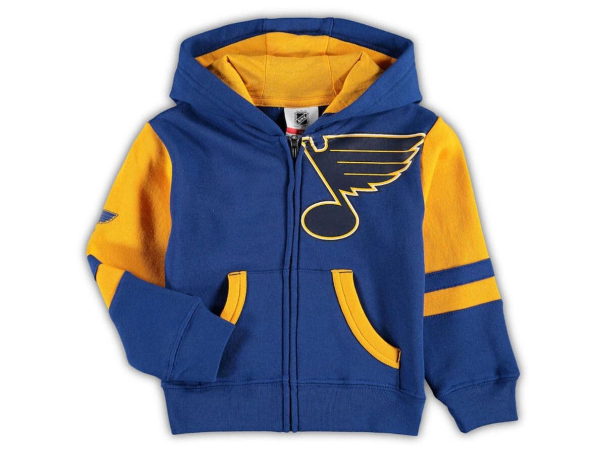 

Толстовка на молнии с капюшоном Big Boys and Girls St. Louis Blues Faceoff Outerstuff