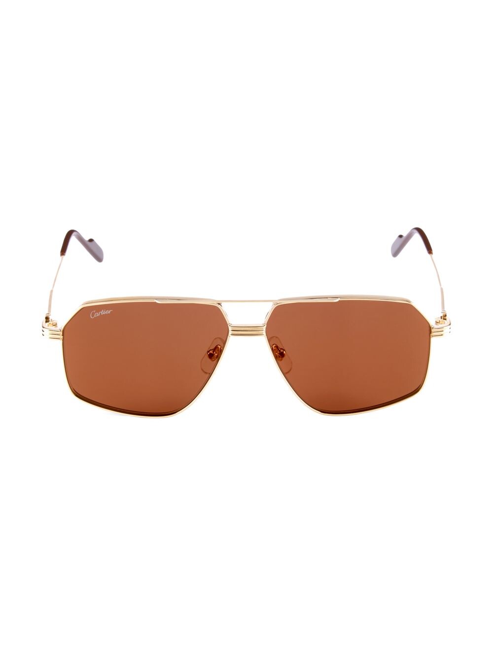 

Солнцезащитные очки-пилоты Core Range 61MM Cartier, золотой