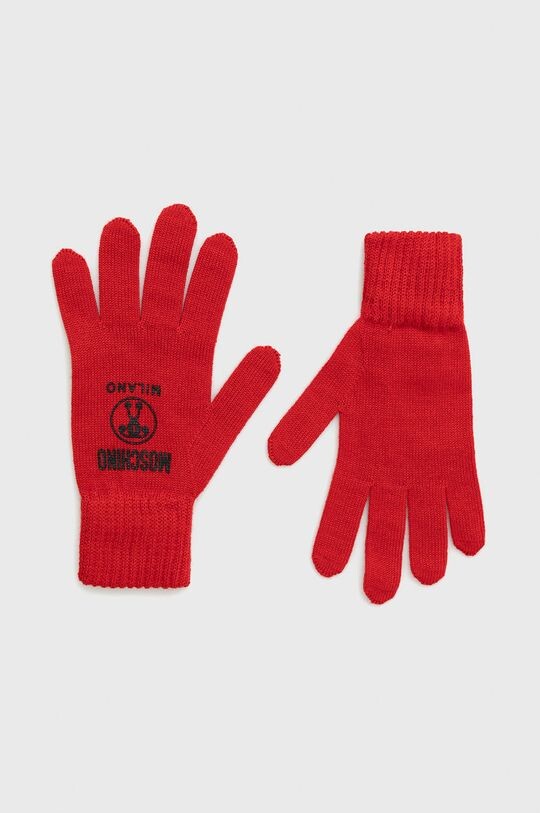 

Шерстяные перчатки Moschino, красный