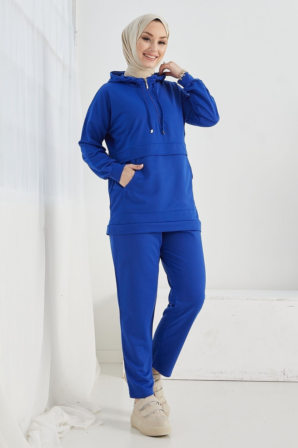 

Двойной костюм Arves на молнии с капюшоном - Saks Blue InStyle, темно-синий