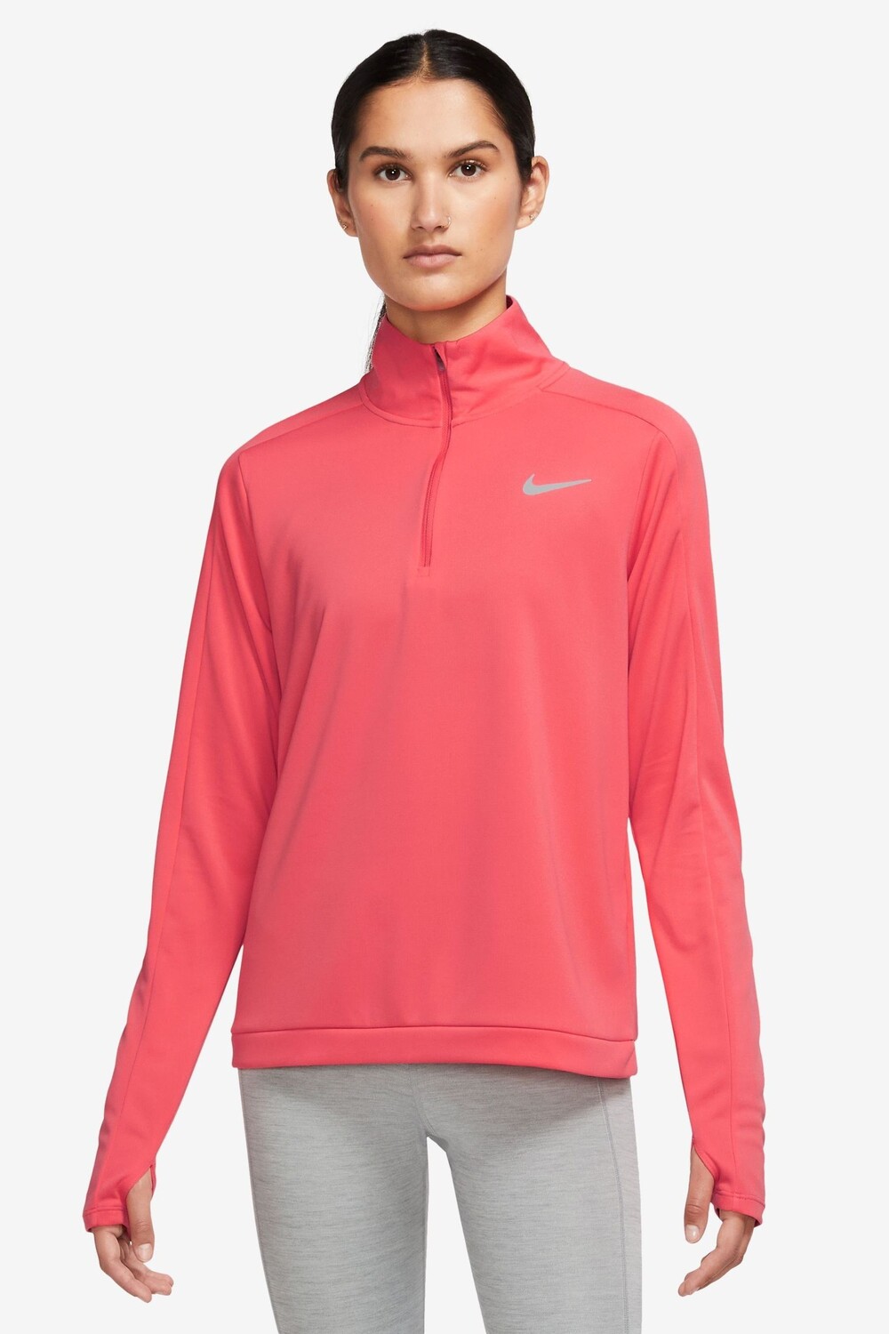

Топ Dri FIT Pacer через голову на короткой молнии Nike, розовый