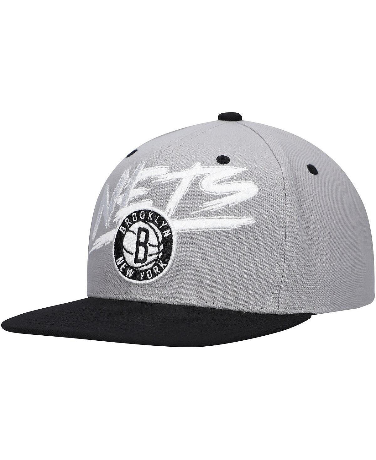

Мужская серо-черная кепка Brooklyn Nets Hardwood Classics Soul Transcript Snapback Mitchell & Ness