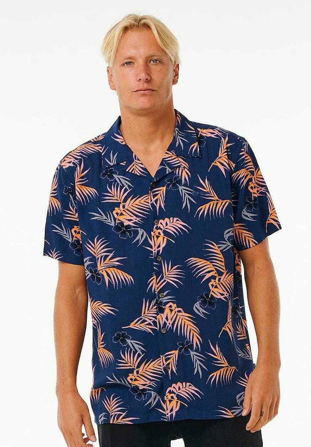 шорты lo fi easy riptop цвет washed navy Рубашка SURF REVIVAL S/S Rip Curl, цвет washed navy