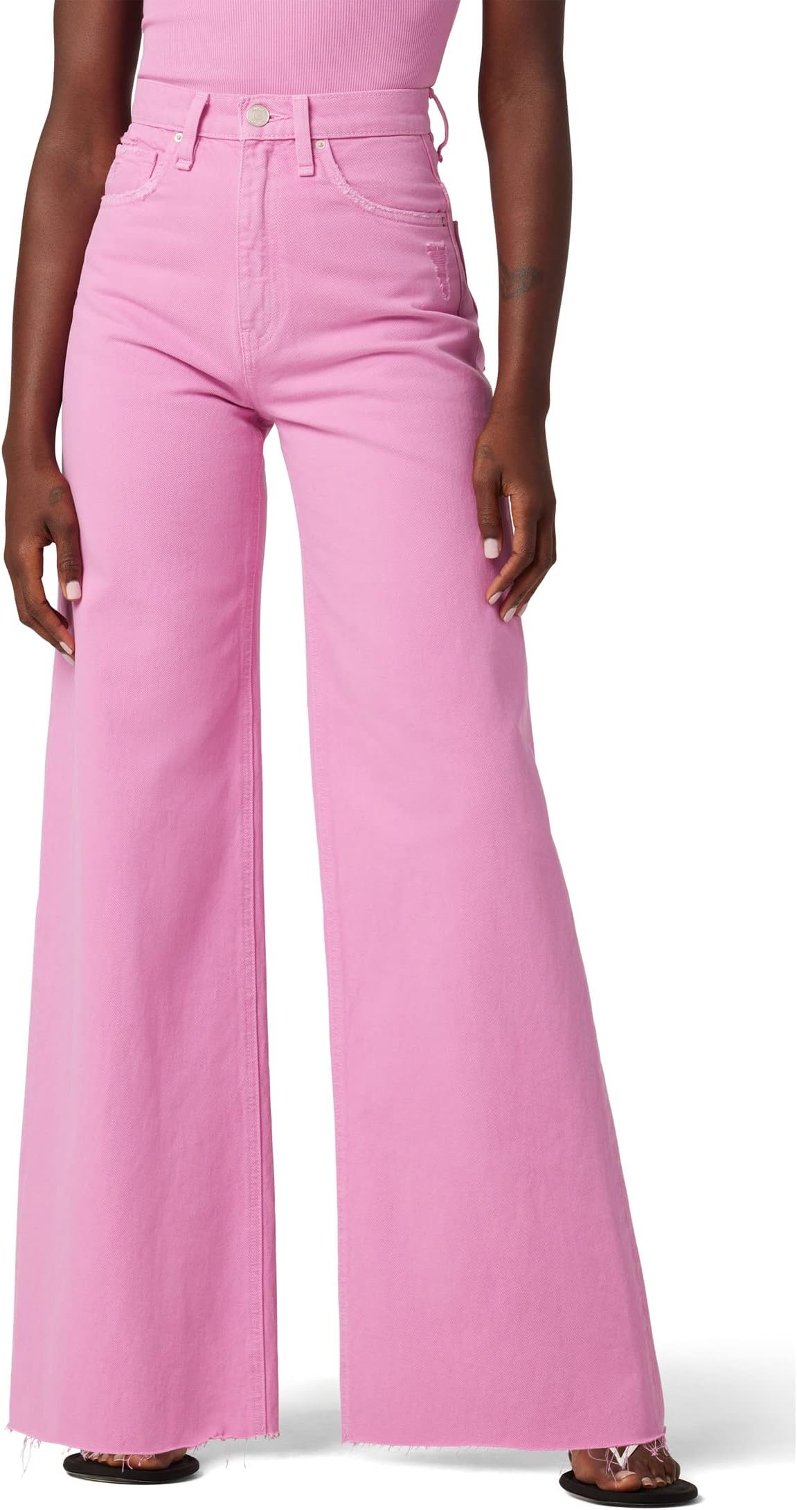 Джинсы James High-Rise Wide Leg Hudson Jeans, цвет Fuchsia Pink