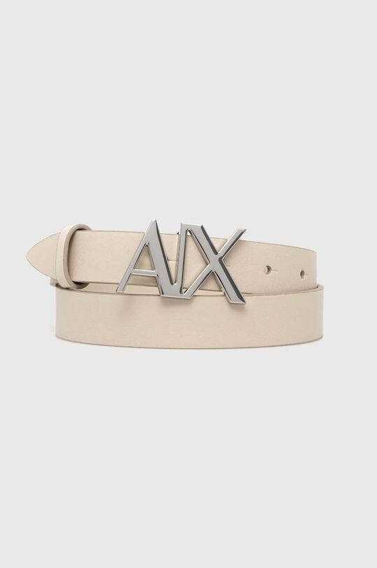 

Кожаный ремень Armani Exchange, бежевый