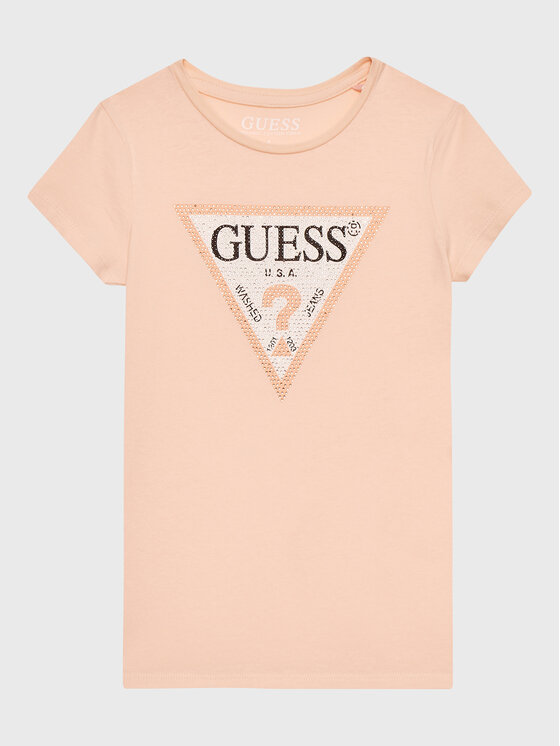 

Футболка стандартного кроя Guess, розовый