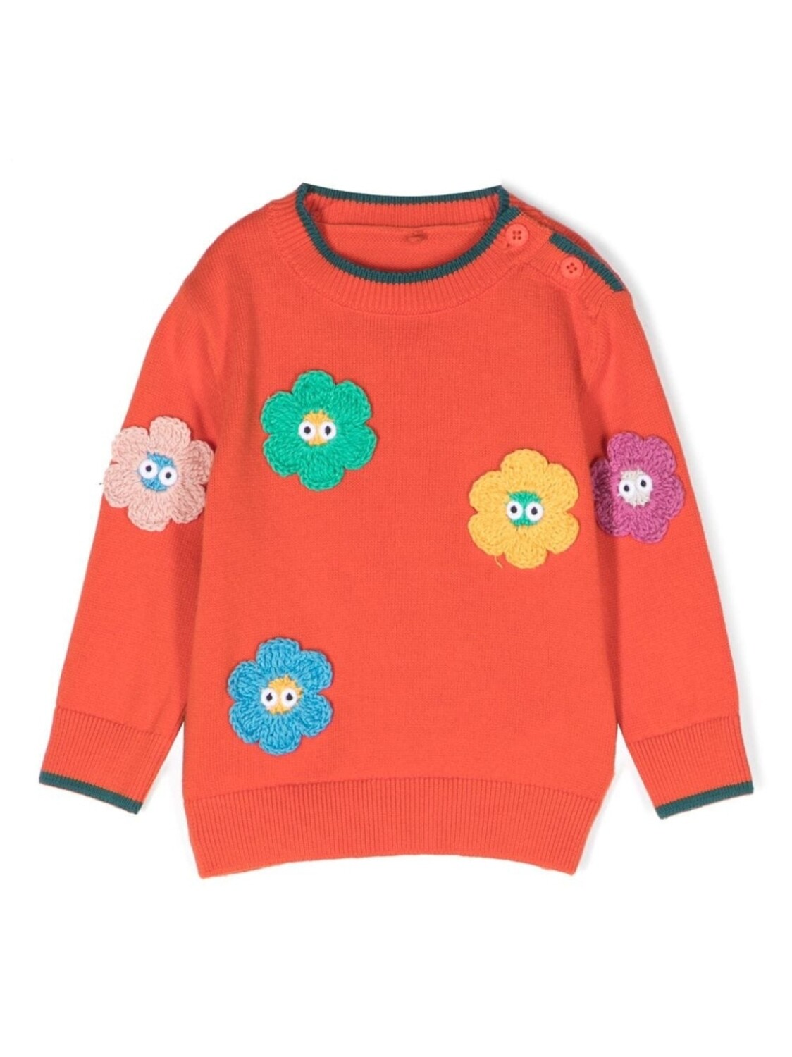

Stella McCartney Kids джемпер с цветочным узором, оранжевый