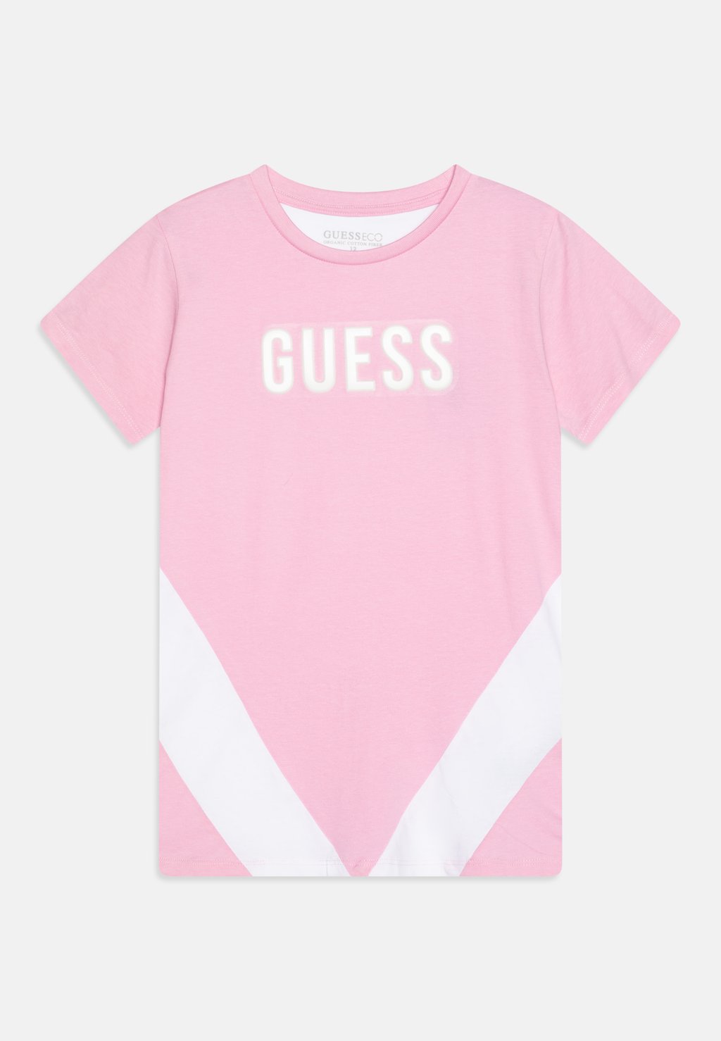 Футболка с принтом Junior Guess, цвет pink/white