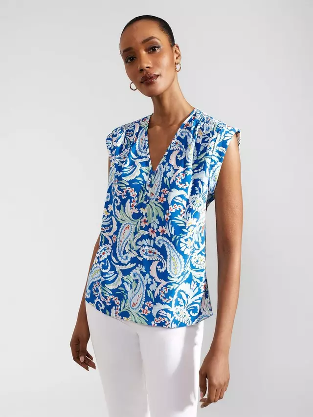 

Топ Hobbs Teresa Cap Sleeve Paisley, разноцветный