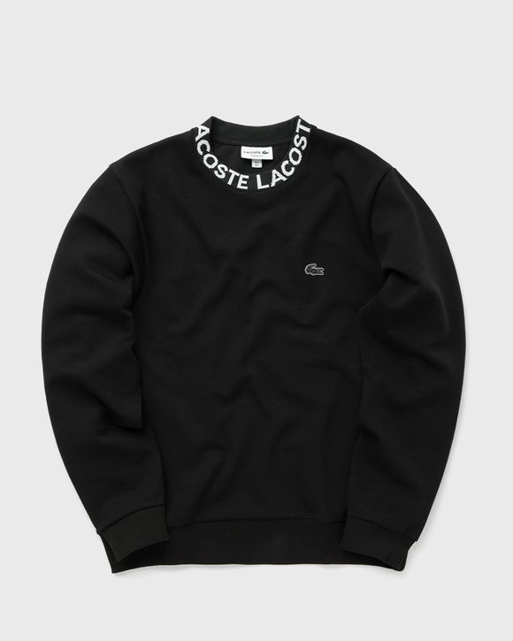 

Толстовка Lacoste Logo Jacquard Collar Double Face Sweatshirt, черный