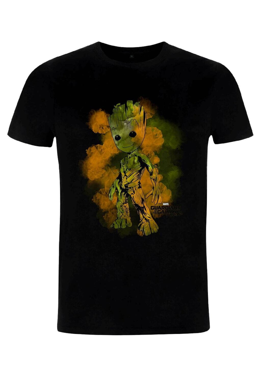 

Футболка с принтом GUARDIANS OF THE GALAXY 2 WATERCOLOR GROOT Marvel, черный