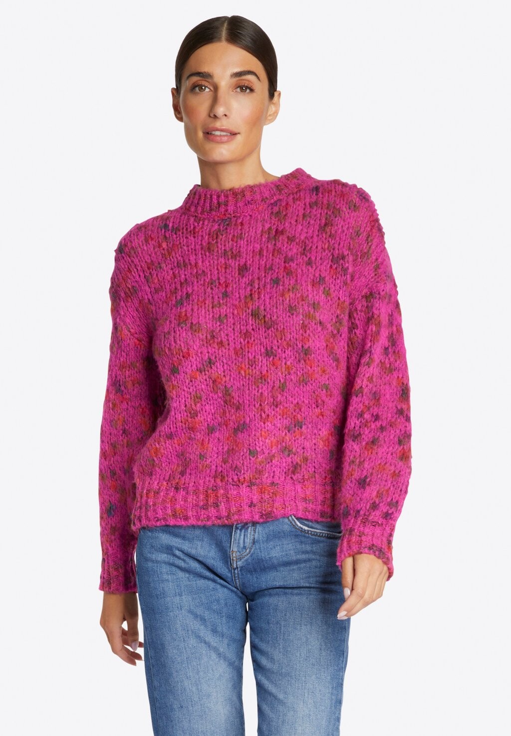 

Свитшот Rich & Royal MIT RUNDHALS, цвет electric pink