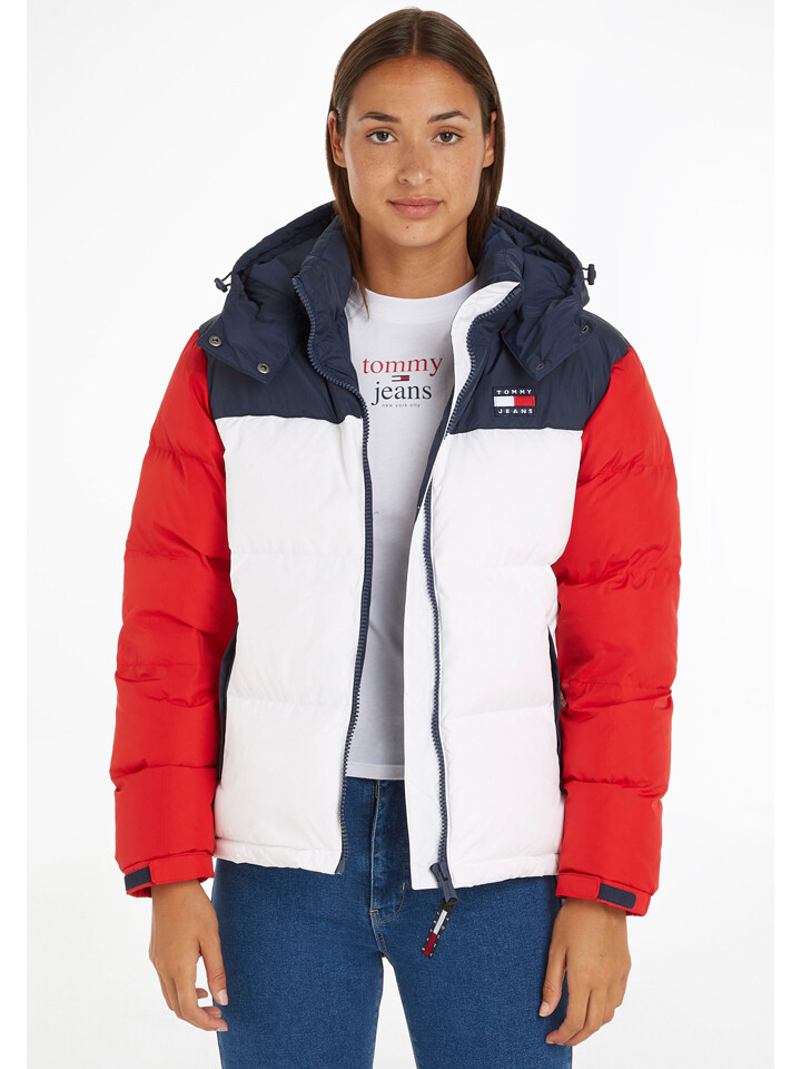 

Пуховик Tommy Hilfiger, цвет Weiß/Rot/Dunkelblau