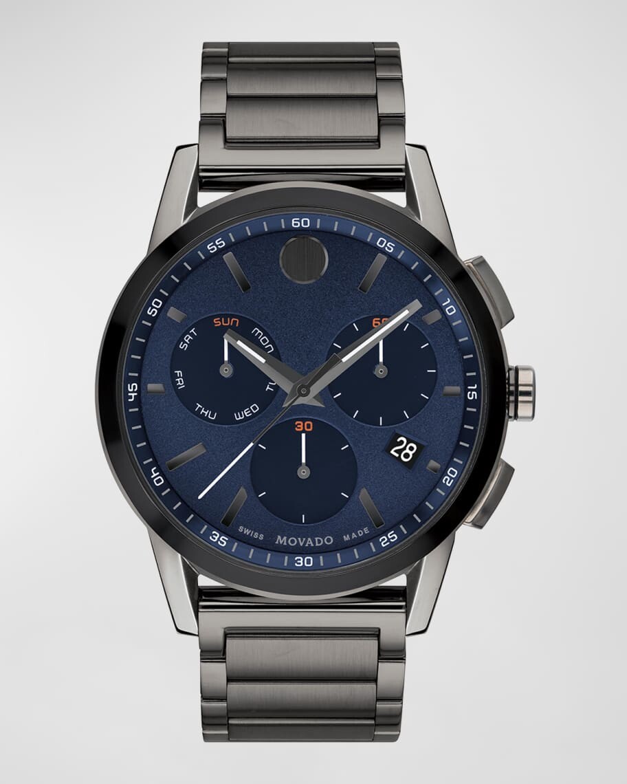 

Мужские часы Museum Sport с хронографом и браслетом из бронзы, 43 мм Movado