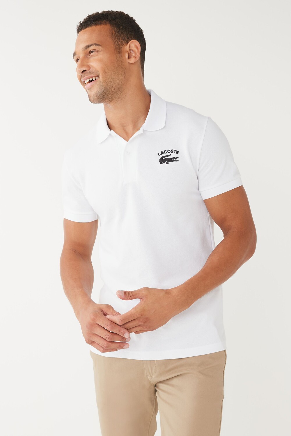 

Белая рубашка-поло Lacoste, белый
