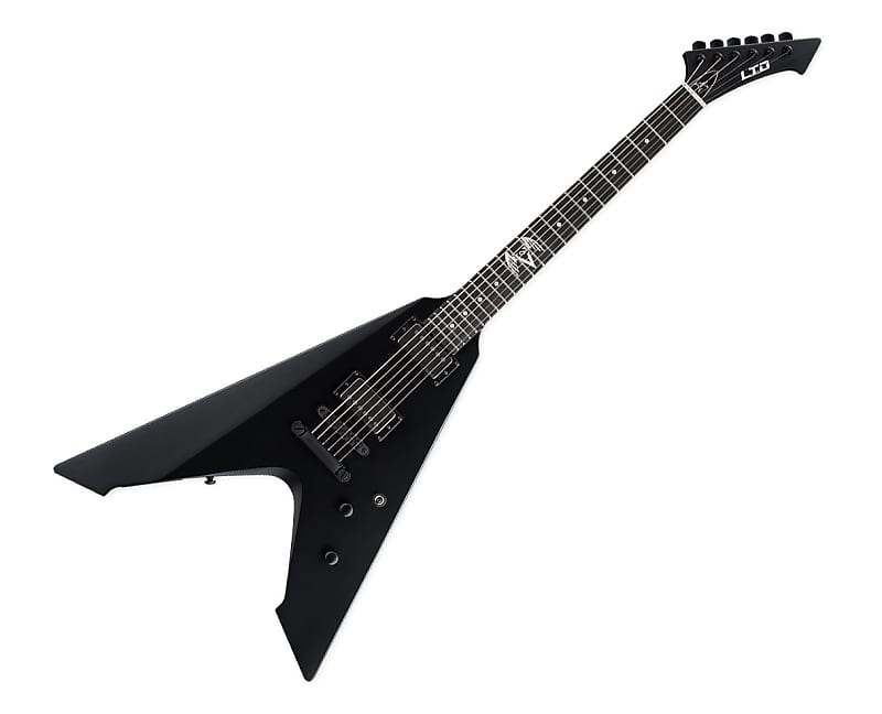 электрогитара esp ltd aa 1 alan ashby signature electric guitar black satin Электрогитара ESP LTD James Hetfield Signature Vulture Electric Guitar - Black Satin