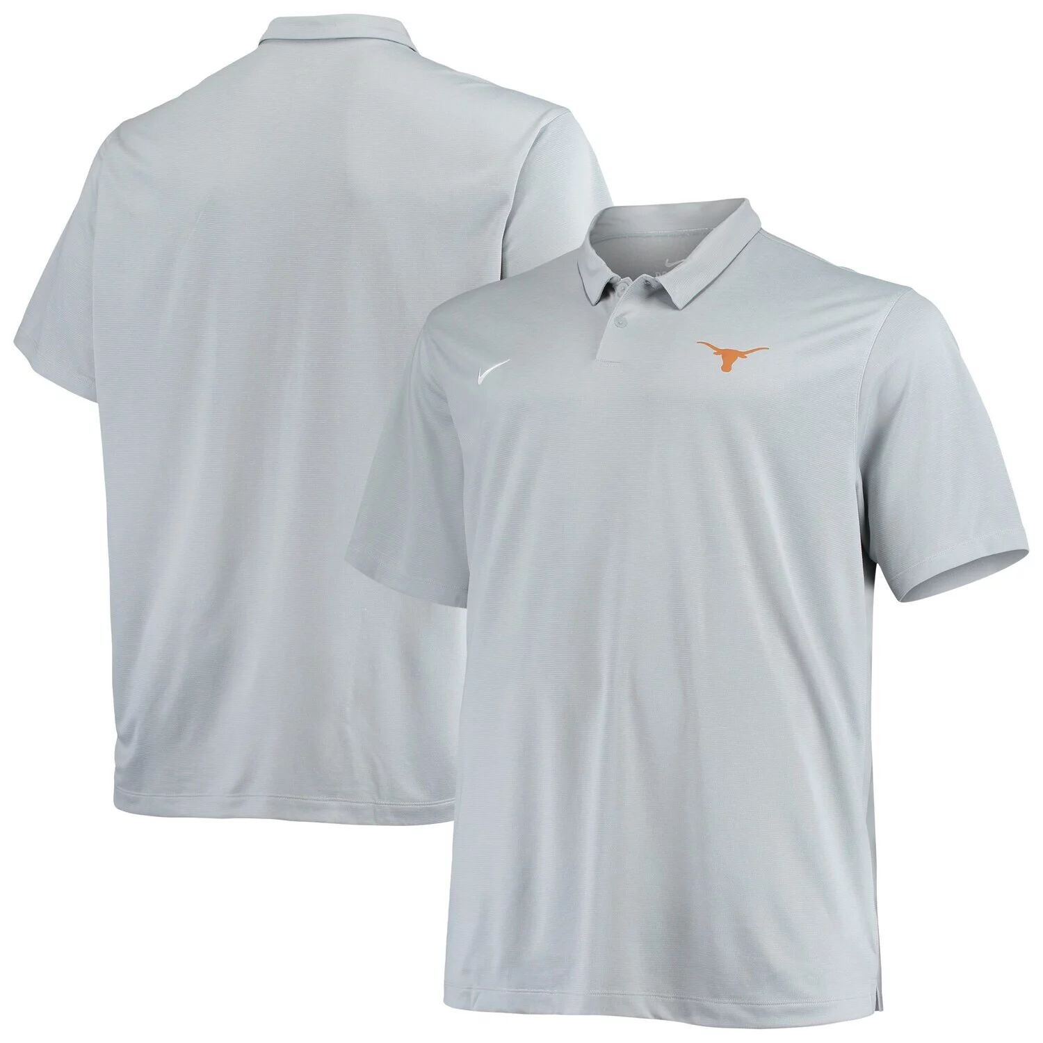 

Мужская футболка-поло Texas Longhorns Big & Tall Performance серого цвета с меланжевой отделкой Nike, Серый