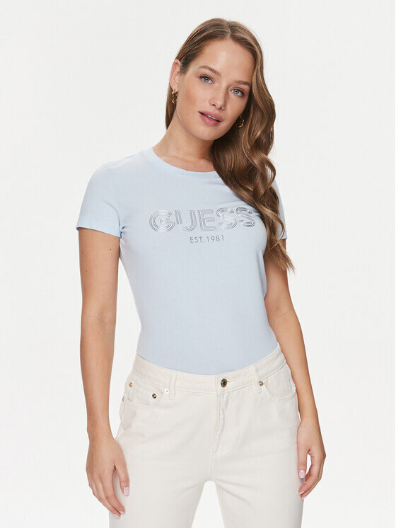 

Футболка узкого кроя Guess, синий