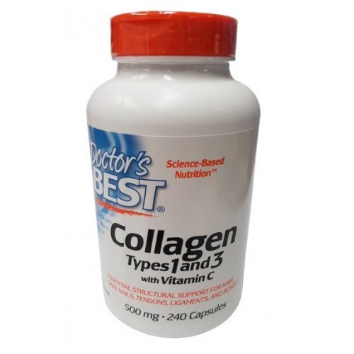 Doctor's Best, Коллаген 1 и 3 типа с витамином С 240 капсул solaray коллаген и кератин 1 2 3 типа 60 капсул