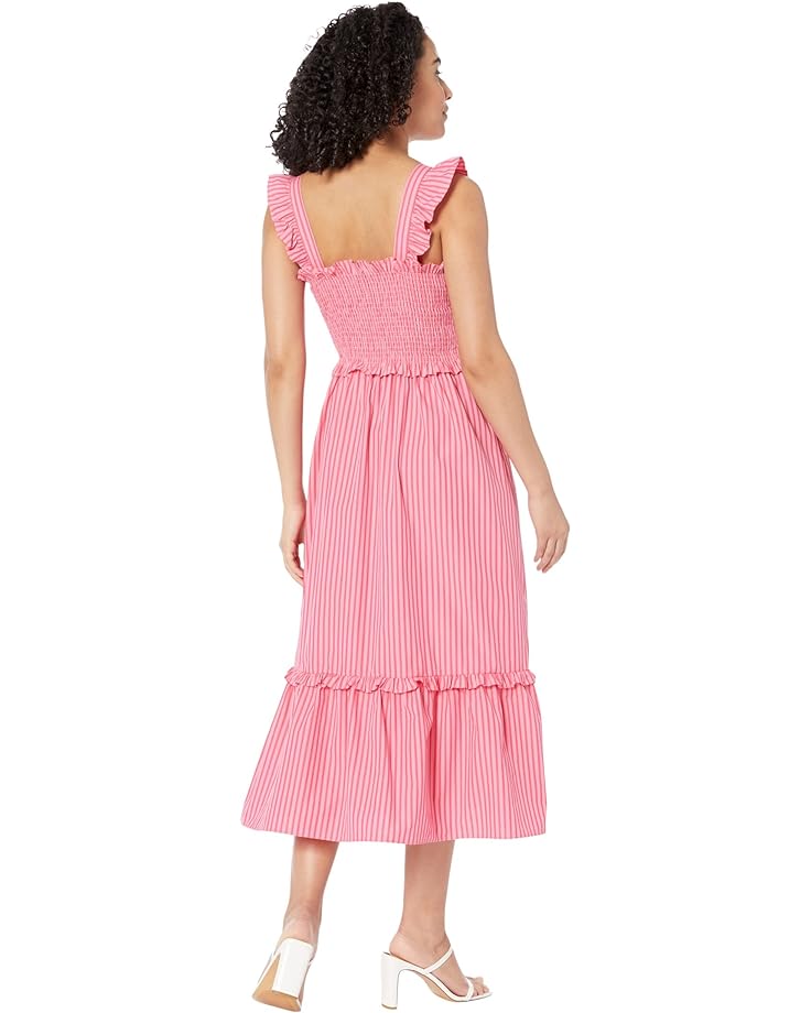 Платье Draper James Kimberly Smocked Midi Dress, розовый