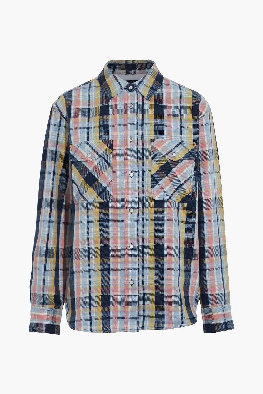 

Рубашка Jack в клетку из хлопкового твила RAG & BONE, разноцветный
