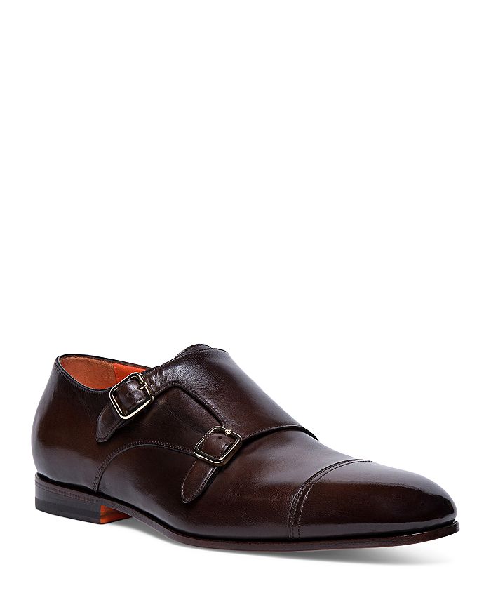 

Мужские модельные туфли Lavante Cap Toe с двумя ремешками Monk Strap Santoni