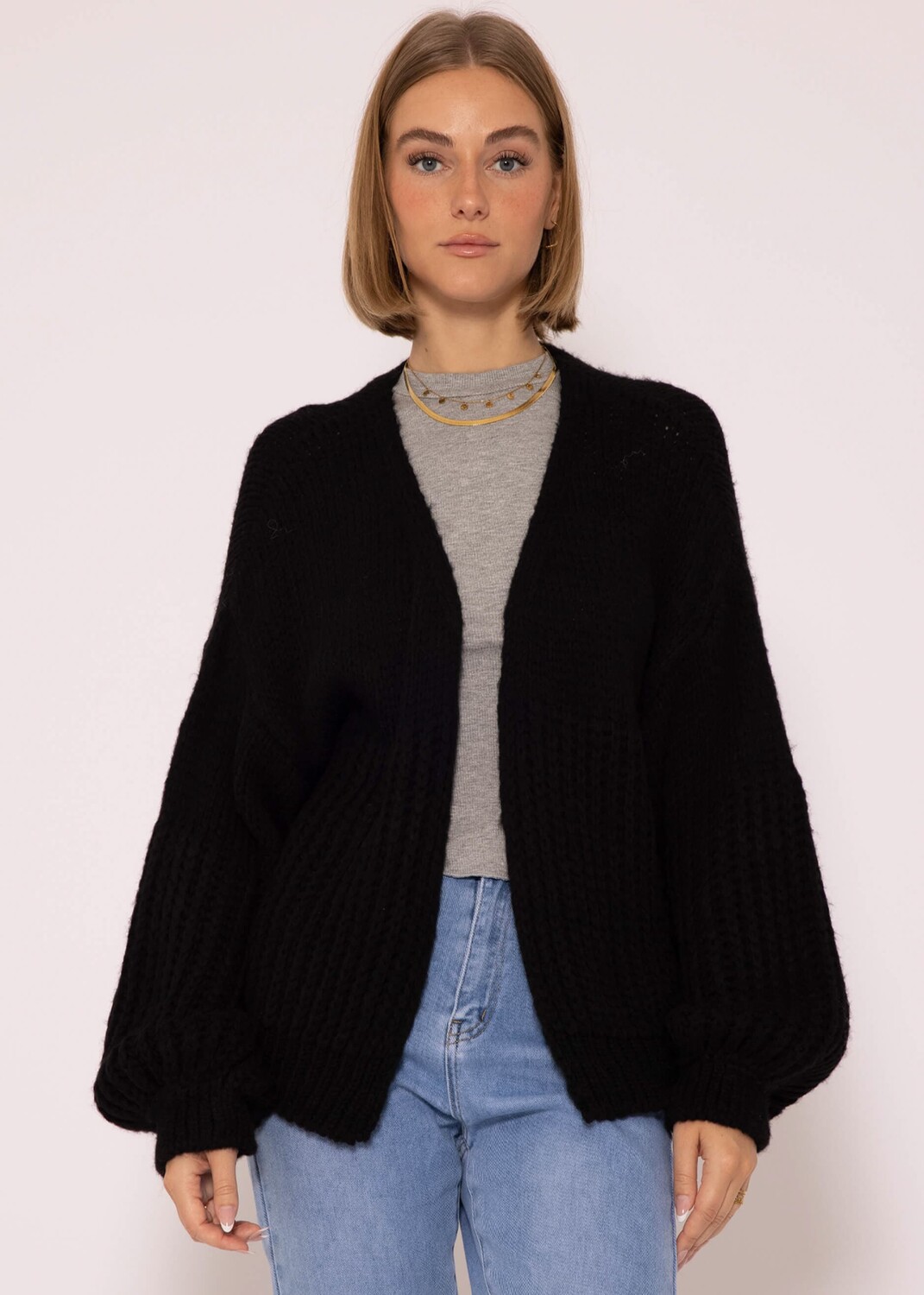 

Кардиган SASSYCLASSY Oversize Strick, черный