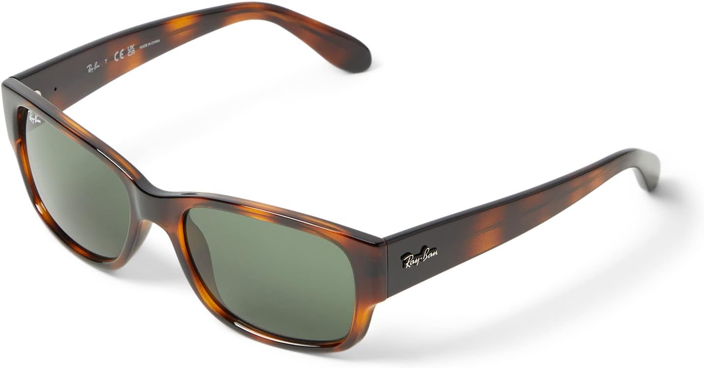 Солнцезащитные очки 55 mm 0RB4388 Ray-Ban, цвет Havana/Green
