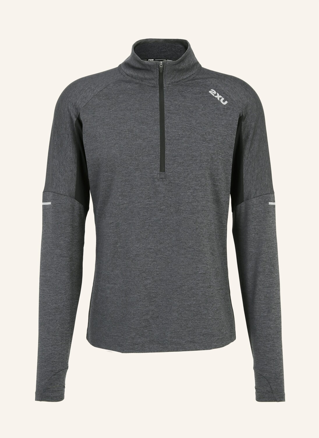 

Лонгслив aero 1/2 молния 2XU, черный/серебряный