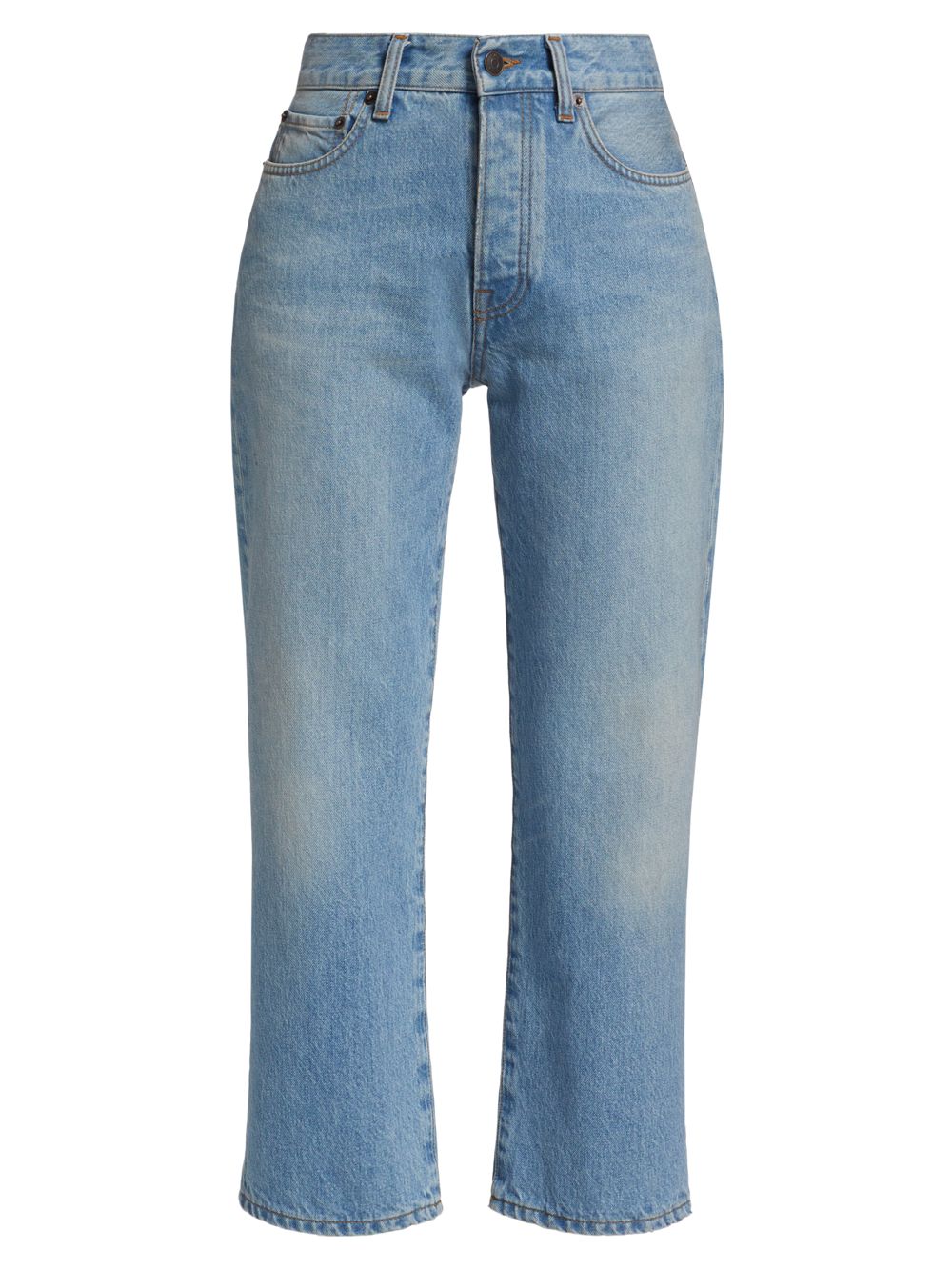 Укороченные джинсы Lesley с высокой посадкой The Row, синий джинсы lesley прямого кроя the row синий