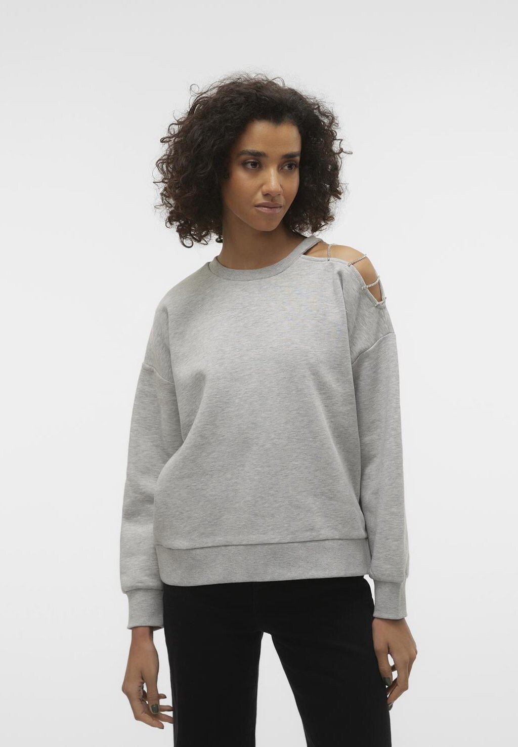 

Толстовка Vmella Rhinestone Vero Moda, цвет grey