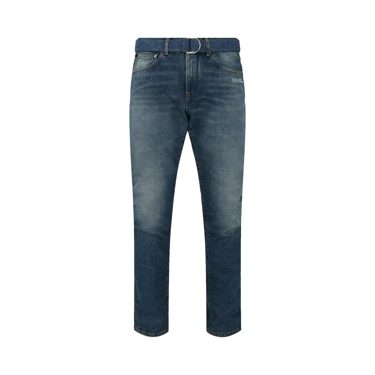 

Джинсы Off-White Basic Slim 'Blue/White', синий