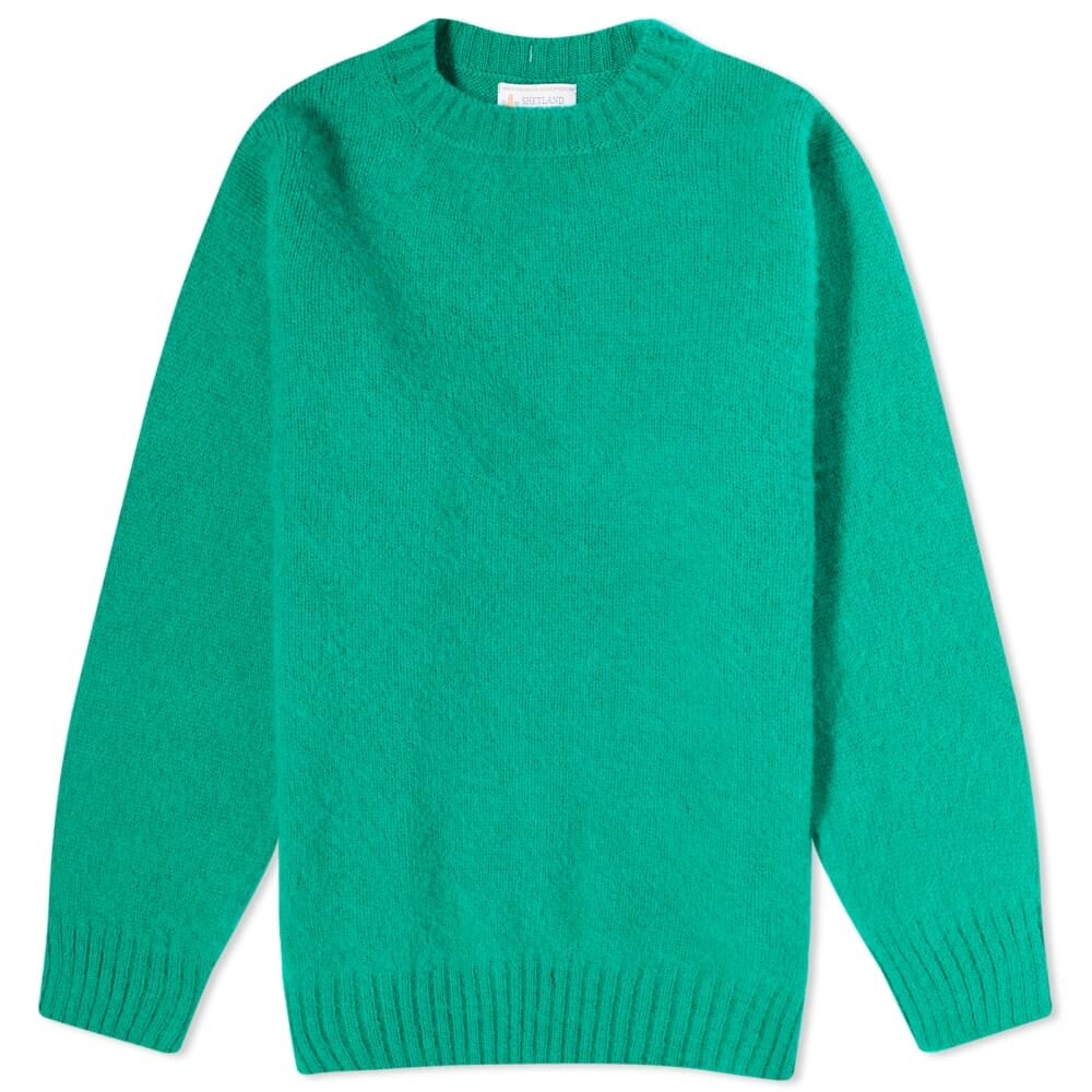 

Shetland Woolen Co. Shaggy Crew Knit Свитер, изумрудный