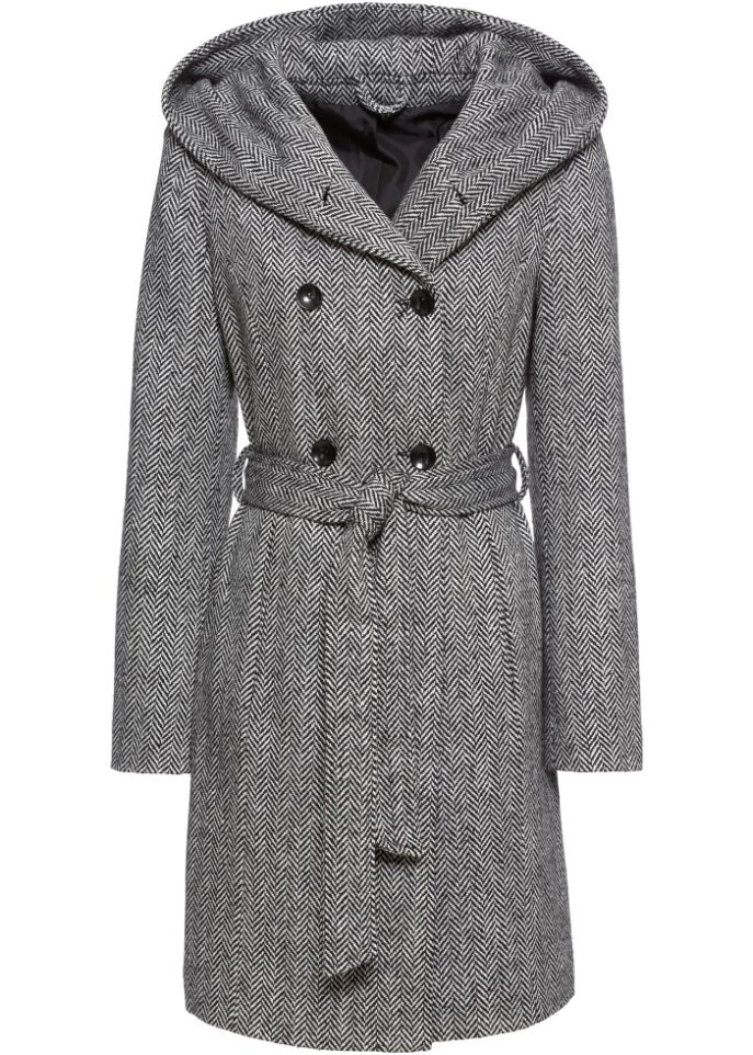 

Короткое пальто из шерсти John Baner Jeanswear, черный
