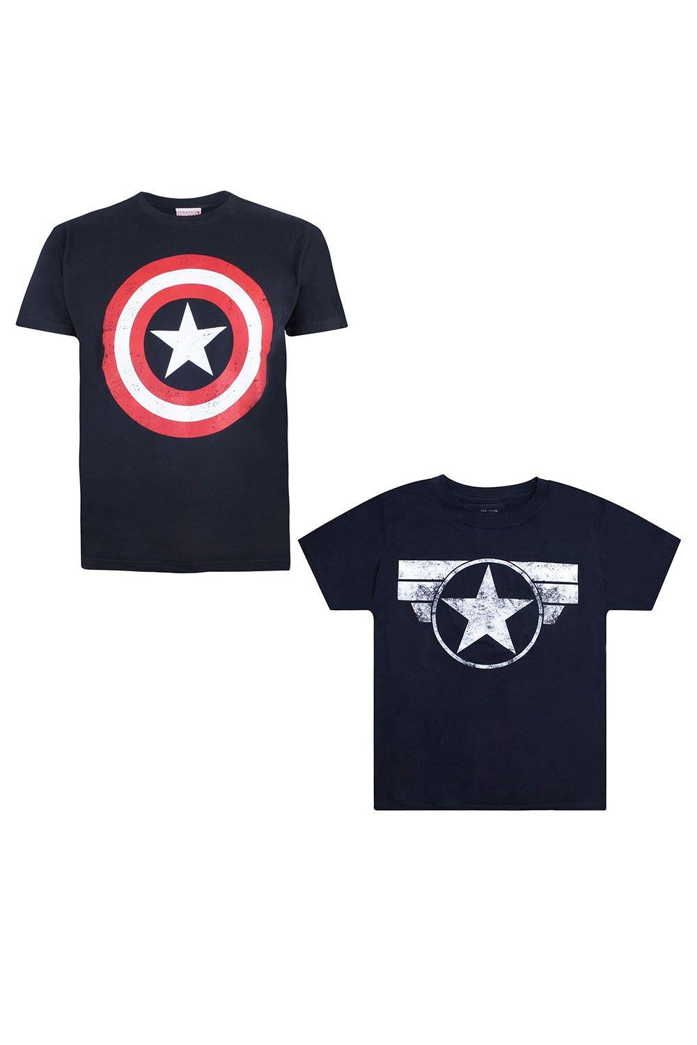 Комплект из 2 хлопковых футболок Marvel для мальчиков, мультиколор