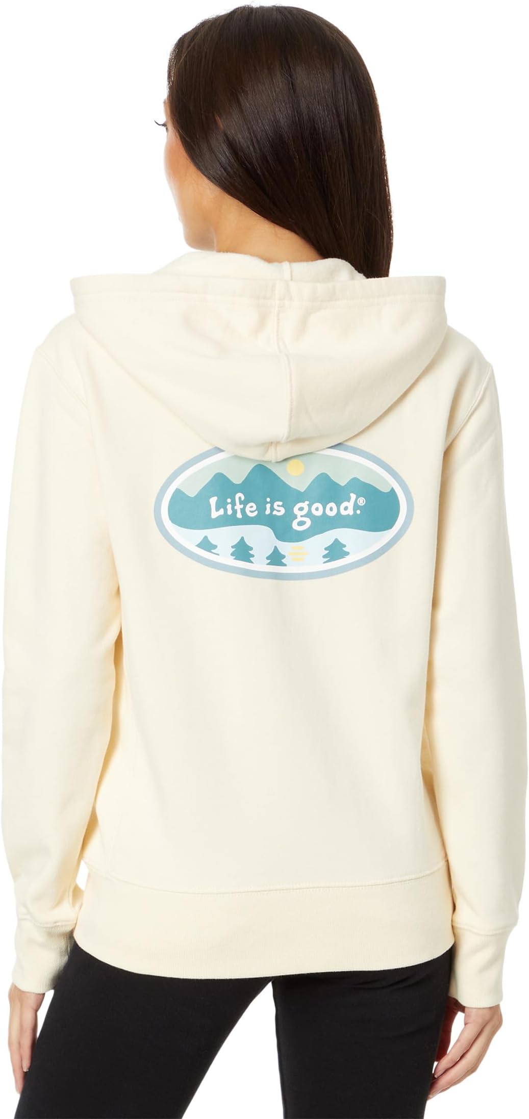 

Толстовка Mountainside Oval Simply True Fleece Zip Life is Good, цвет Putty White