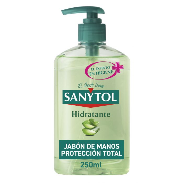 Мыло Jabón de manos hidratante anti bacterias Sanytol, 250 ml цена и фото