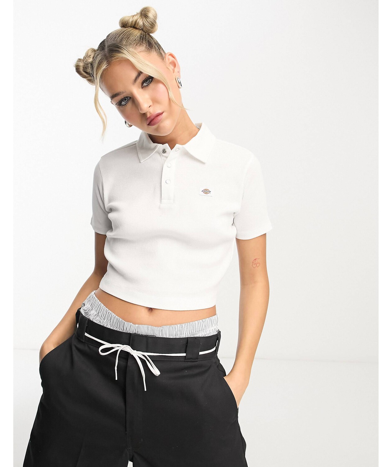 

Белая рубашка поло в рубчик Dickies Tallasee, Белый