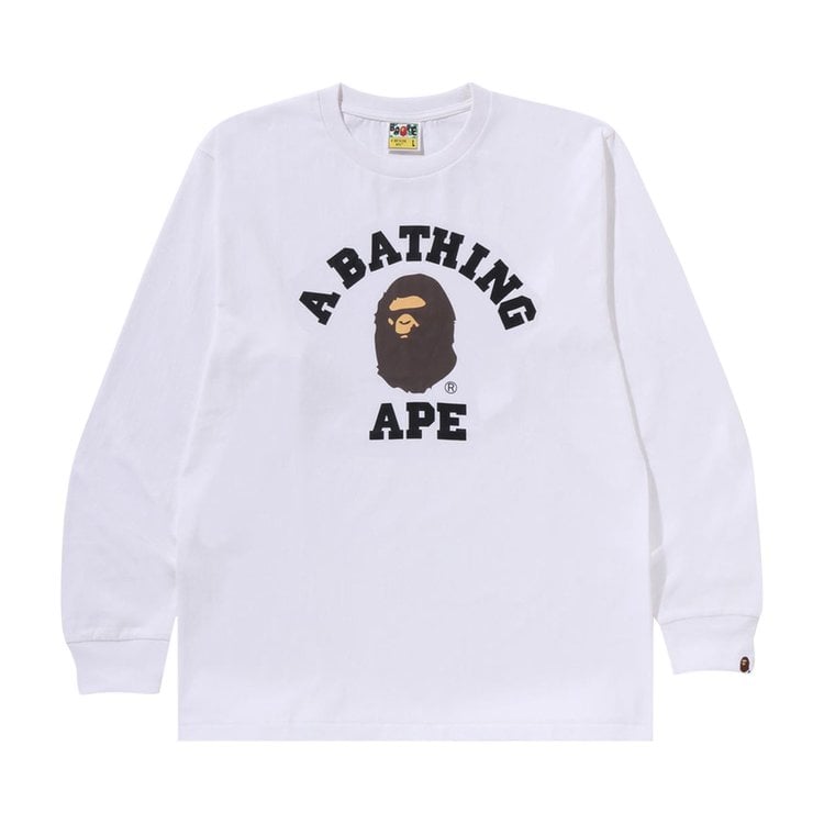 

Футболка BAPE College Long-Sleeve Tee, белый