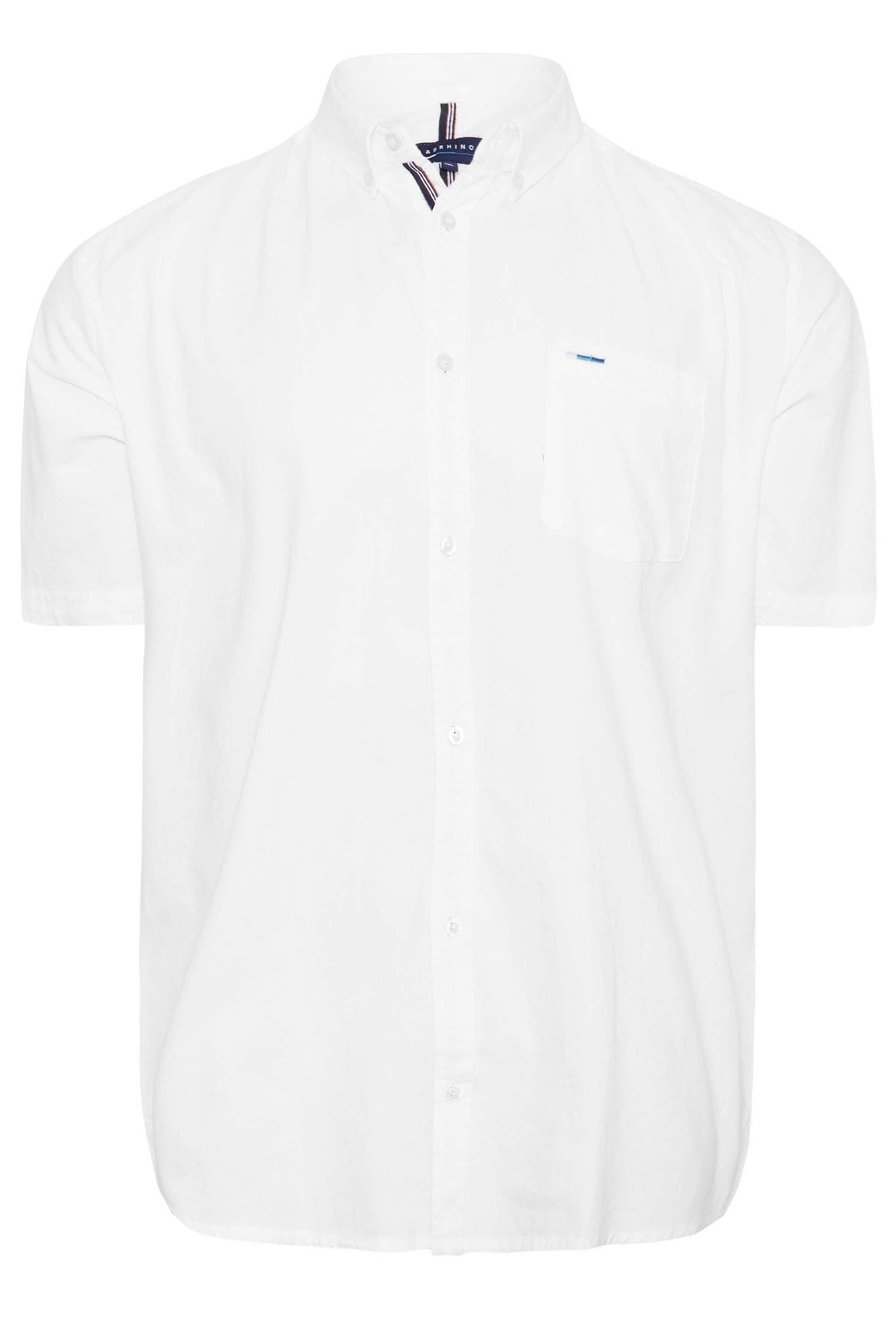 цена Оксфордская рубашка с коротким рукавом BadRhino, белый